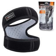 🏃 premium patella knee strap for running: stabilizing brace for tendonitis, osgood schlatter, arthritis, meniscus tear, chondromalacia - ideal for injury recovery, sports - 12"-18 логотип