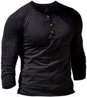 👕 men's relaxed fit henleys t-shirt by muscle alive - clothing logo