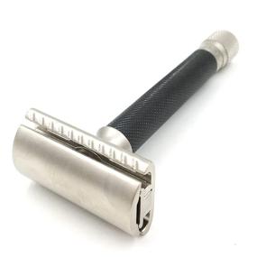 img 2 attached to Parker Variant Adjustable Safety Razor - Customize Shave Intensity with Dial Turner & 5 Premium Blades (Graphite)