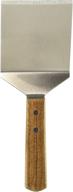 🔪 winco tn46 blade steak/burger turner - stainless steel, brown - medium size - 4-inch by 3.75-inch logo