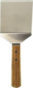 img 1 attached to 🔪 Winco TN46 Blade Steak/Burger Turner - Stainless Steel, Brown - Medium Size - 4-Inch by 3.75-Inch