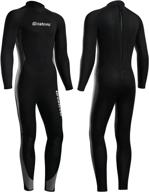 greatever greatever wetsuit for men women 3mm neoprene full body keep warm long sleeve back zip full scuba diving suit uv protection for surfing snorkeling kayaking water sports sports & fitness logo