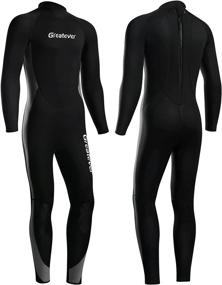 img 4 attached to Greatever Greatever Wetsuit For Men Women 3Mm Neoprene Full Body Keep Warm Long Sleeve Back Zip Full Scuba Diving Suit UV Protection For Surfing Snorkeling Kayaking Water Sports Sports & Fitness