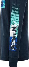 img 2 attached to 👕 Hurley Sleeve Graphic T Shirt Turquoise - Stylish Boys' Tops, Tees & Shirts