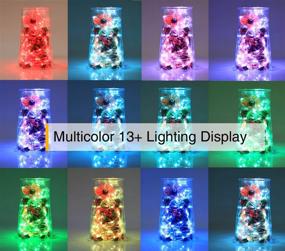 img 2 attached to Homestarry Multicolor Fairy Lights Battery Operated, 16.4 ft 50 LED's with Remote Control for Bedroom, Indoor Wedding, Outdoor Stroller, Christmas Costume - Color Changing, 13 Colors