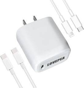 img 4 attached to LOVEPEA 20W USB-C Fast Charger for iPhone 13/12/11/XS/XR/X 8/SE/All Pad/USB-C Models - Includes 6.6Ft USB-C Cable
