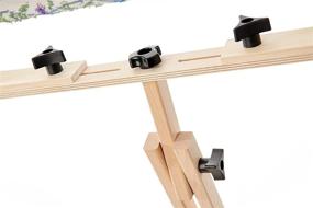 img 1 attached to 🧵 Frank A. Edmunds Stitcher's Wonder! Adjustable Craft Stand: Enhance Your Craftwork with the Split Rail Scroll Frame, 6115