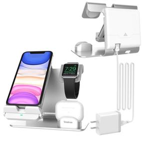 img 4 attached to 🔌 Беспроводное зарядное устройство Smatree 3 в 1: быстрая зарядка для Apple Watch SE/6/5/4/3, AirPods/Pro, iPhone 12/12 Pro/11/11 Pro Max/Xs MAX/8, Galaxy Note 10/S10 Plus