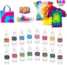img 3 attached to 🎨 All-in-1 Anpro Tie Dye Kit - 148 Pcs: 16 Vibrant Colors for Kids & Adults. Perfect for Party Fun, Birthday & Christmas Gifts!