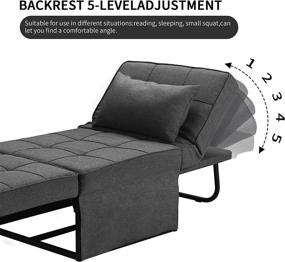 img 1 attached to Saemoza Sofa Bed: Versatile 4-in-1 Ottoman Bed with Storage Bag - Modern Sleeper Convertible Chair for Small Spaces