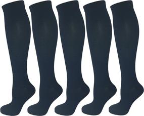 img 4 attached to 🧦 Premium Ladies Moderate Graduated Compression Socks 15-20 mmHg: 5 Pairs, Assorted Colors