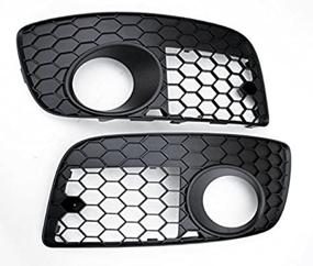 img 1 attached to HONEYCOMB Hex Mesh Fog Light Grill Intake Vent For Volkswagen 2006-2009 MK5 GTI GLI JETTA