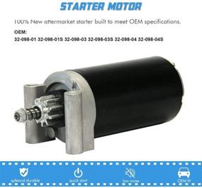 img 3 attached to High-Quality Starter Motor Replacement for Kohler Courage Engines 20-27HP - Fits Models 32-098-01/01S/03/03S/04/04S/08-S