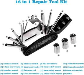 img 2 attached to 🚲 GSKJ Bike Repair Tool Kit: Tire Pump, Puncture Repair, Multi Tool Set, Tire Patches, Lever & Bag - All in One Bike Emergency Tool