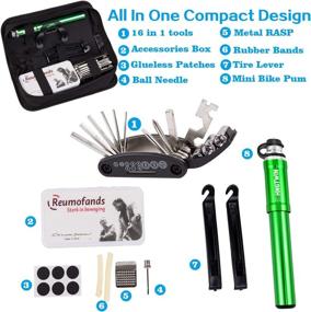 img 3 attached to 🚲 GSKJ Bike Repair Tool Kit: Tire Pump, Puncture Repair, Multi Tool Set, Tire Patches, Lever & Bag - All in One Bike Emergency Tool