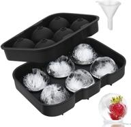 🧊 silicone ice cube trays, sphere ice ball maker with lid for whiskey and cocktails - bpa free, reusable (1 pack) logo