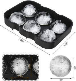 img 1 attached to 🧊 Silicone Ice Cube Trays, Sphere Ice Ball Maker with Lid for Whiskey and Cocktails - BPA Free, Reusable (1 Pack)