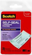 scotch ls851g self-sealing laminating pouches, 9.5 mil, business 📦 card size, pack of 25, 2 7/16 x 3 7/8 logo