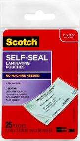 img 4 attached to Scotch LS851G Self-Sealing Laminating Pouches, 9.5 mil, Business 📦 Card Size, Pack of 25, 2 7/16 x 3 7/8