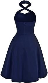 img 2 attached to 💃 Stylish Samtree Halter Dress: Vintage Fit and Flare Swing Cocktail Party Dresses for Women