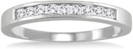 💍 ags certified 0.25 carat tw channel set diamond band in 10k white gold (k-l color, i2-i3 clarity) logo