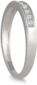 img 2 attached to 💍 AGS Certified 0.25 Carat TW Channel Set Diamond Band in 10K White Gold (K-L Color, I2-I3 Clarity)