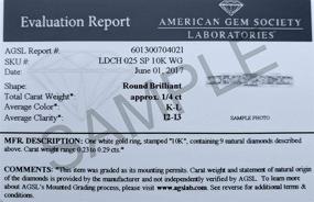 img 1 attached to 💍 AGS Certified 0.25 Carat TW Channel Set Diamond Band in 10K White Gold (K-L Color, I2-I3 Clarity)