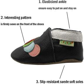 img 3 attached to 🐥 SAYOYO Baby Chick Soft Sole Leather Shoes: Comfortable and Stylish Footwear for Infants and Toddlers