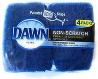 🧽 dawn ultra non-scratch scrubber sponges - premium quality, pack of 4 логотип