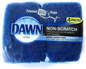 img 1 attached to 🧽 Dawn Ultra Non-Scratch Scrubber Sponges - Premium Quality, Pack of 4