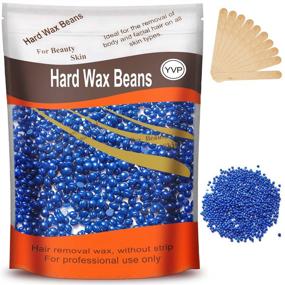 img 4 attached to 🌼 Hard Wax Beans: Gentle Hair Removal for Face, Body & Bikini Areas - 300g (10 Oz) Bag with 20pcs Wax Spatulas (Chamomile Infused)