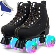 wuwer high-top double-row roller skates for women and men - professional indoor outdoor skates for beginners with shoe bag logo