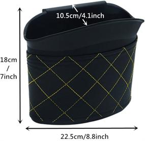 img 1 attached to 🚗 Sevend Car Trash Can - Plastic Garbage Bin for Auto, Office, Study Room. Hanging Recycle Waste Bag for Universal Use, Best Mini Rubbish Bin Litter Container in Vehicles.