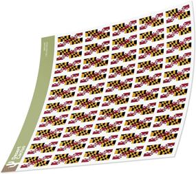 img 4 attached to 🚩 Maryland MD State Flag Sticker Decal - Set of 50 Rectangle Sheets, 1 Inch Each, Ideal for Kids, Logos, Scrapbooks, Cars, Windows, Laptops, and Bumpers