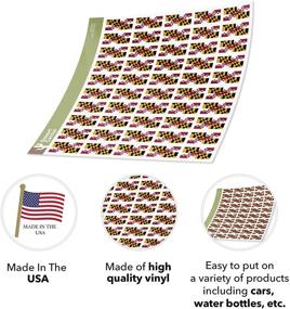 img 2 attached to 🚩 Maryland MD State Flag Sticker Decal - Set of 50 Rectangle Sheets, 1 Inch Each, Ideal for Kids, Logos, Scrapbooks, Cars, Windows, Laptops, and Bumpers