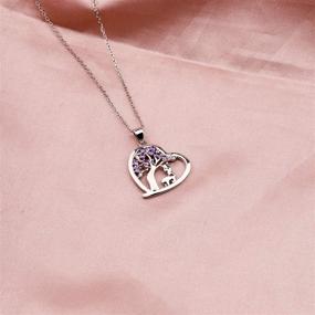 img 3 attached to 🌳 Zuo Bao Llama Lover Gift Amethyst Tree of Life Pendant Necklace with Llama Charm - Healing Jewelry for Family