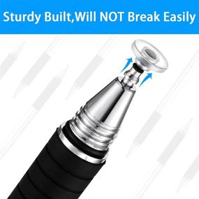 img 2 attached to 🖊️ Precision Round Shape Stylus Pen Disc Tips: 12-Piece Universal Replacement for Touch Screen Devices