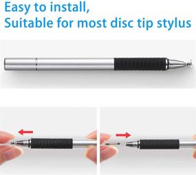img 1 attached to 🖊️ Precision Round Shape Stylus Pen Disc Tips: 12-Piece Universal Replacement for Touch Screen Devices