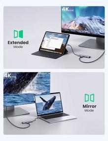 img 2 attached to 🔌 UGREEN USB C Hub 6-in-1 Dongle with 4K HDMI, 2 USB 3.0 Ports, SD TF Card Reader, 100W PD Charging Adapter – Dock Station for MacBook Pro Air 2020 2019 2018, Galaxy Note 10 S10 S9 S8, Surface Go, XPS 13 15