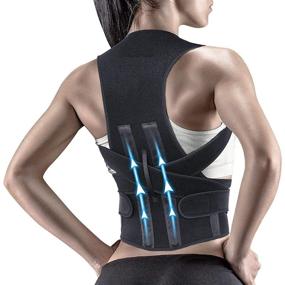 img 4 attached to 🧘 Back Brace & Posture Corrector for Women and Men – Relieve Pain, Straighten Back, and Improve Posture