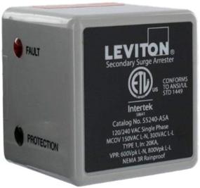 img 1 attached to 🔌 Reliable Leviton 55240-ASA LED Indicator + Audible Alarm: Single Phase 120/240V Type 1 Outdoor Surge Arrester