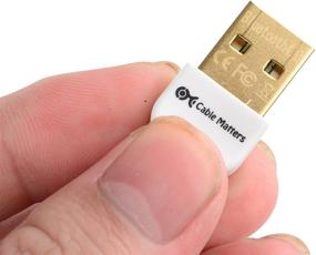 img 1 attached to 💻 Cable Matters Gold Plated Bluetooth 4.0 Low Energy USB Adapter - Windows 8.1, 8, 7, Vista, XP (White)