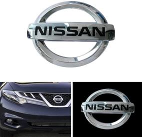 img 3 attached to Coolsport Car Front Grille Emblem - Compatible with Nissan 2013-2018 Altima Murano Rogue Maxima - Chrome ABS Plastic Head Grill Badge Sticker (OEM 62890 1JA0A)