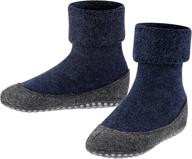 🧦 falke cosyshoe slipper sock - unisex child, merino wool, cozy warm house socks for winter & fall - various colors, 1 pair logo