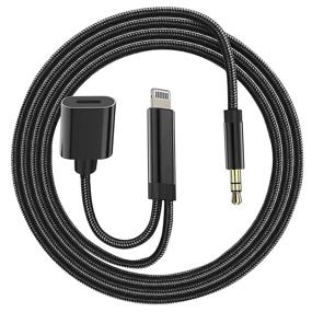 img 4 attached to Apple MFi Certified Lightning to 3.5mm Aux Cord with Charging Port, Audio Charging Cable for iPhone - Works with Car Stereo, Speaker, Headphone, Car Charger - Compatible with iPhone 12/11/11 Pro/XS/XR/8/7