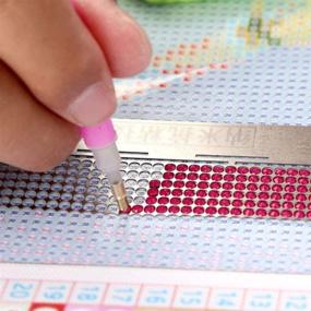 img 1 attached to 💎 Enhance Precision with the 1 Piece Diamond Painting Tool - Diamond Embroidery Mesh Ruler with 520 Blank Grids & DIY Rhinestone Painting Kit - Grid Length 140mm