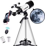 🔭 luxun portable telescope for astronomy beginners kids adults – 70mm aperture 400mm astronomical refracting travel telescope with phone adapter & carry bag logo