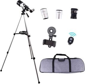 img 2 attached to 🔭 LUXUN Portable Telescope for Astronomy Beginners Kids Adults – 70mm Aperture 400mm Astronomical Refracting Travel Telescope with Phone Adapter & Carry Bag