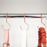 🌸 rose gold closet purse organizer with 6 bag hooks - unique twisted hook design for space saving - enhance your closet with stylish purse hangers logo