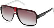 🕶️ carrera 33 men's rectangular sunglasses, 8v4 black red white, 62 — sleek and stylish eyewear for all occasions логотип